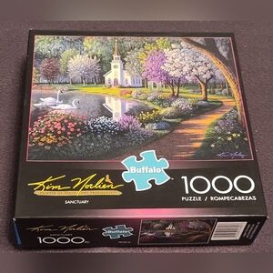 1,000 Piece Jigsaw Puzzle, "Sanctuary" by Kim Norlien with Poster, Buffalo, GUC